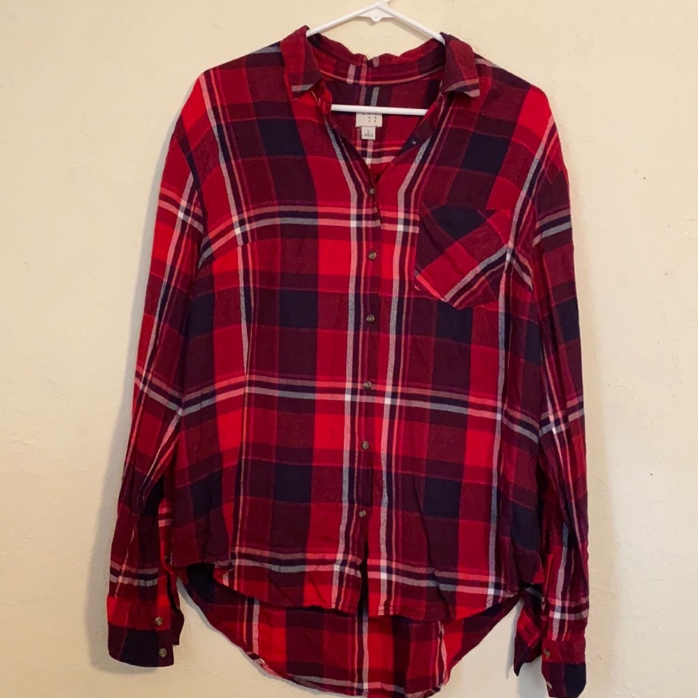A NEW DAY | Plaid Button-Up Shirt